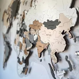 Карта мира, многоуровневая 3D "Agat", на заказ